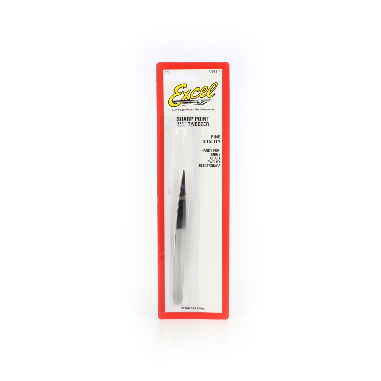 Excel Hobby Blade Corp SS Tweezer4-3/4 Sharp EXL30412 Pliers tweezers & similar