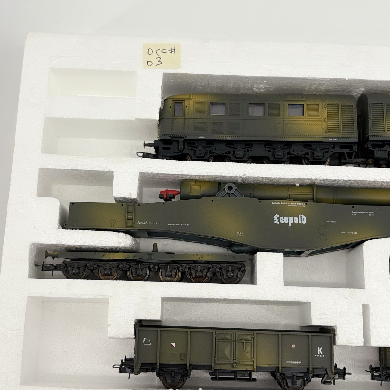 LIMA 149705L HO H0 GERMAN 280mm LEOPOLD RAILWAY GUN SET with DRG V 188 002 A B