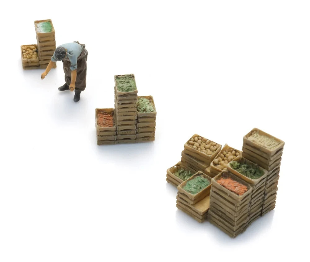 HO Artitec Parts Market Trader with Crates DP 652.5870155 Hand Painted
