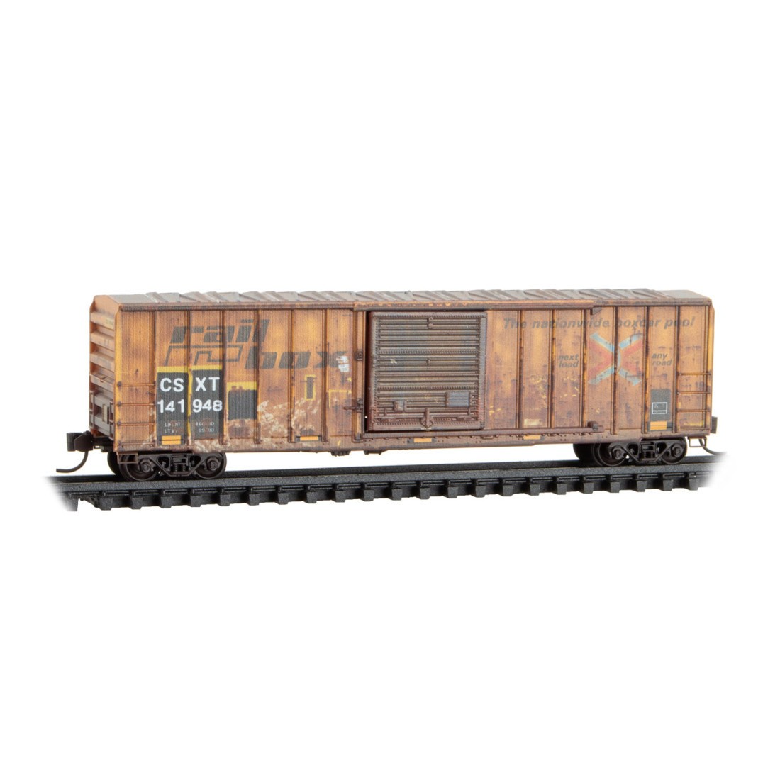 CSX ex-Railbox Repatch 50′ Ribside Boxcar Micro-Trains #025 44 439 N SCALE