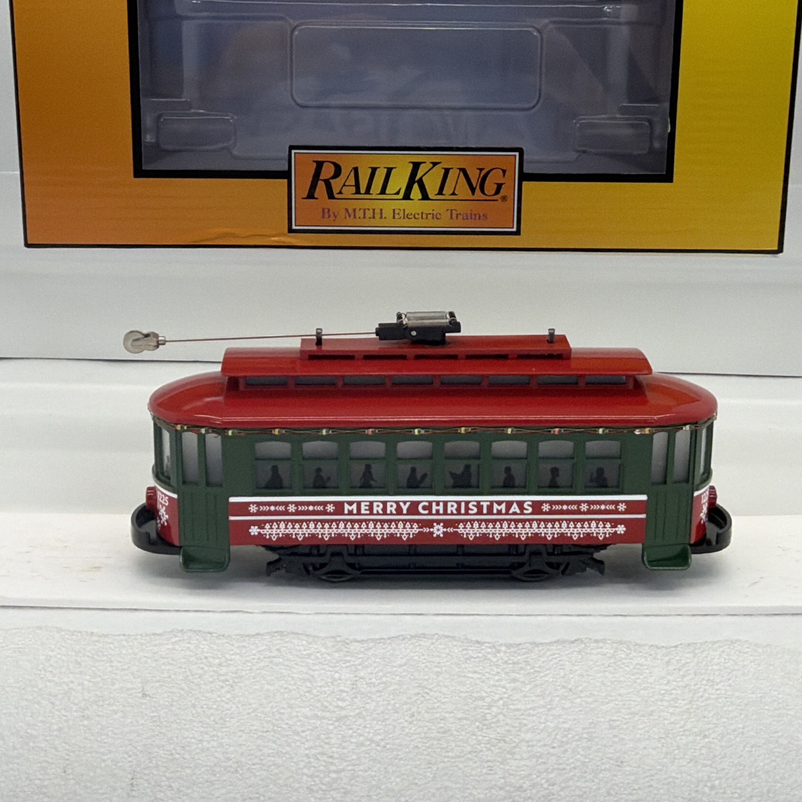 MTH RailKing 30-5227 Christmas Bump-n-Go Trolley Multi-Colored LED Lights New O