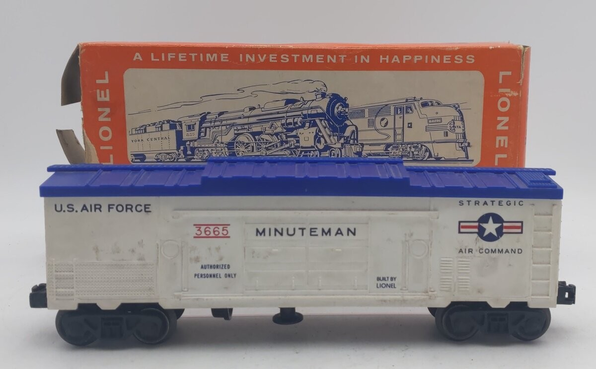 Lionel 3665 Vintage O Gauge US Air Force Minuteman Missile Launching Car EX/Box