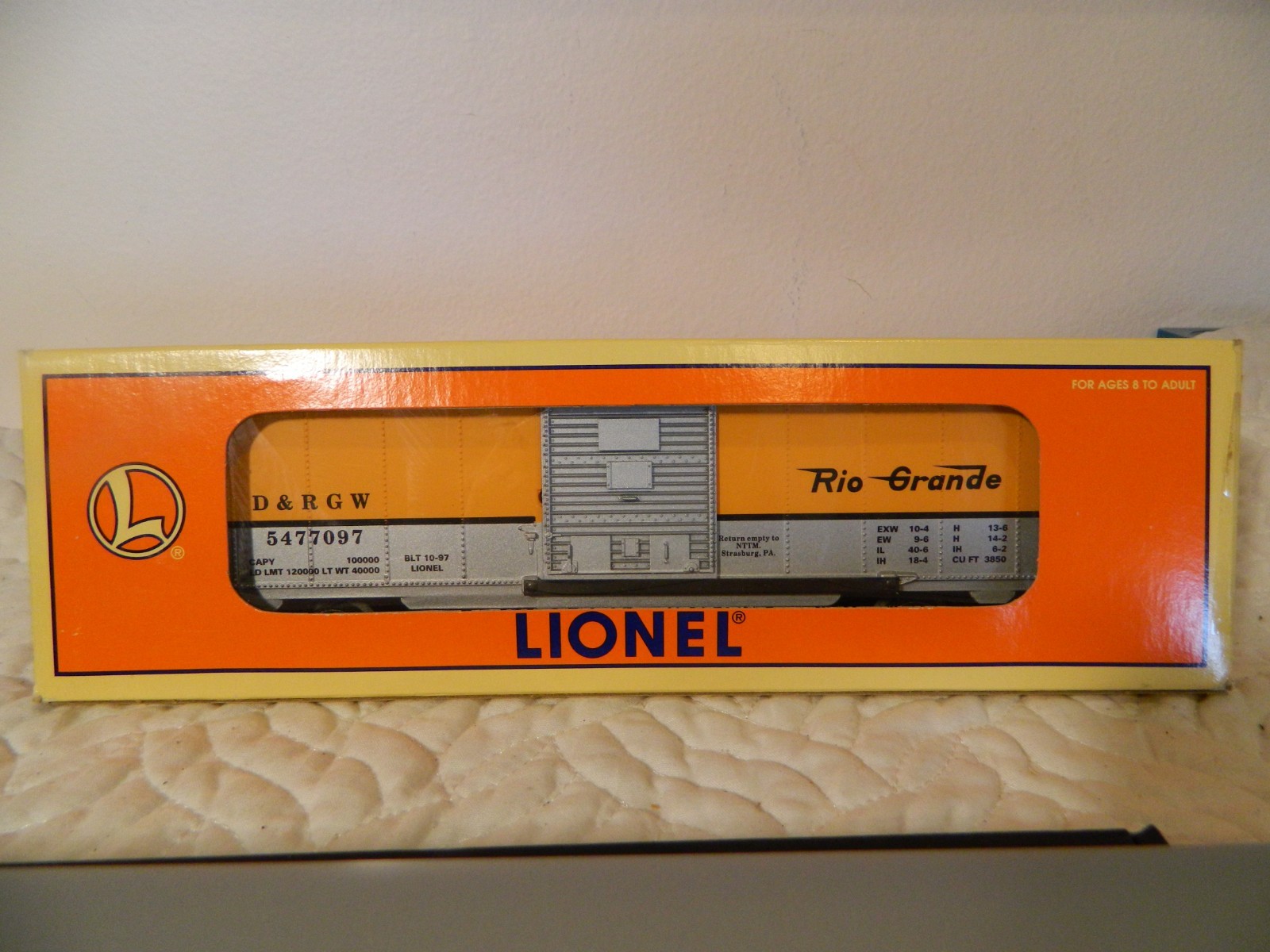 Lionel Denver & Rio Grande Western Boxcar 6-52118