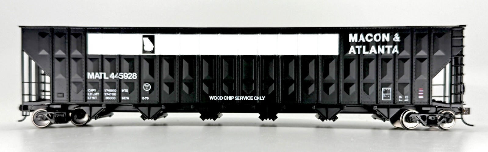 2026 Release Macon & Atlanta Custom Freelance Walthers 7000cf Wood Chip Hopper