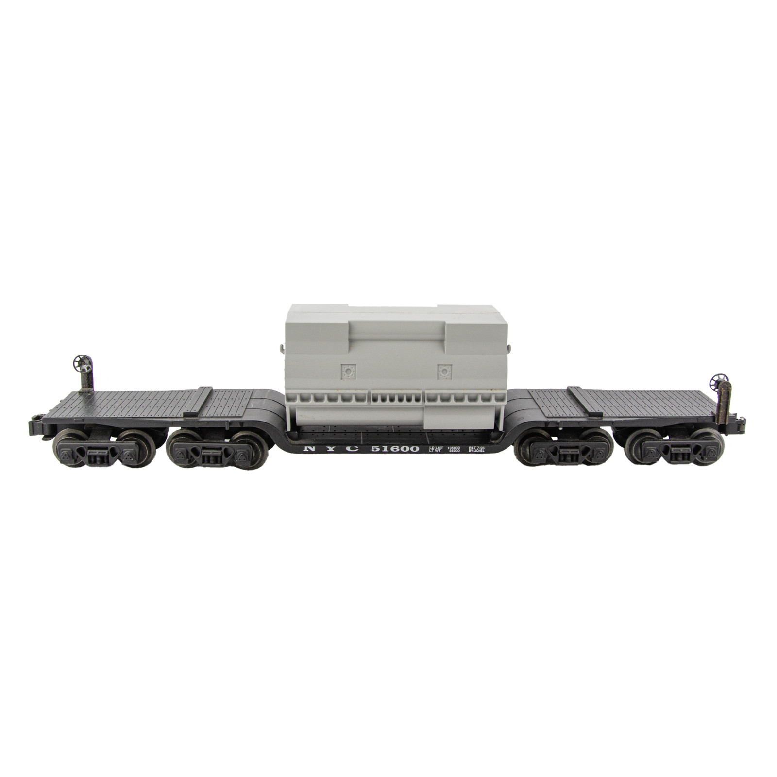 1996 Lionel 6-51600 NYC Depressed-Center Flatcar w/Generator Stator Load O Scale