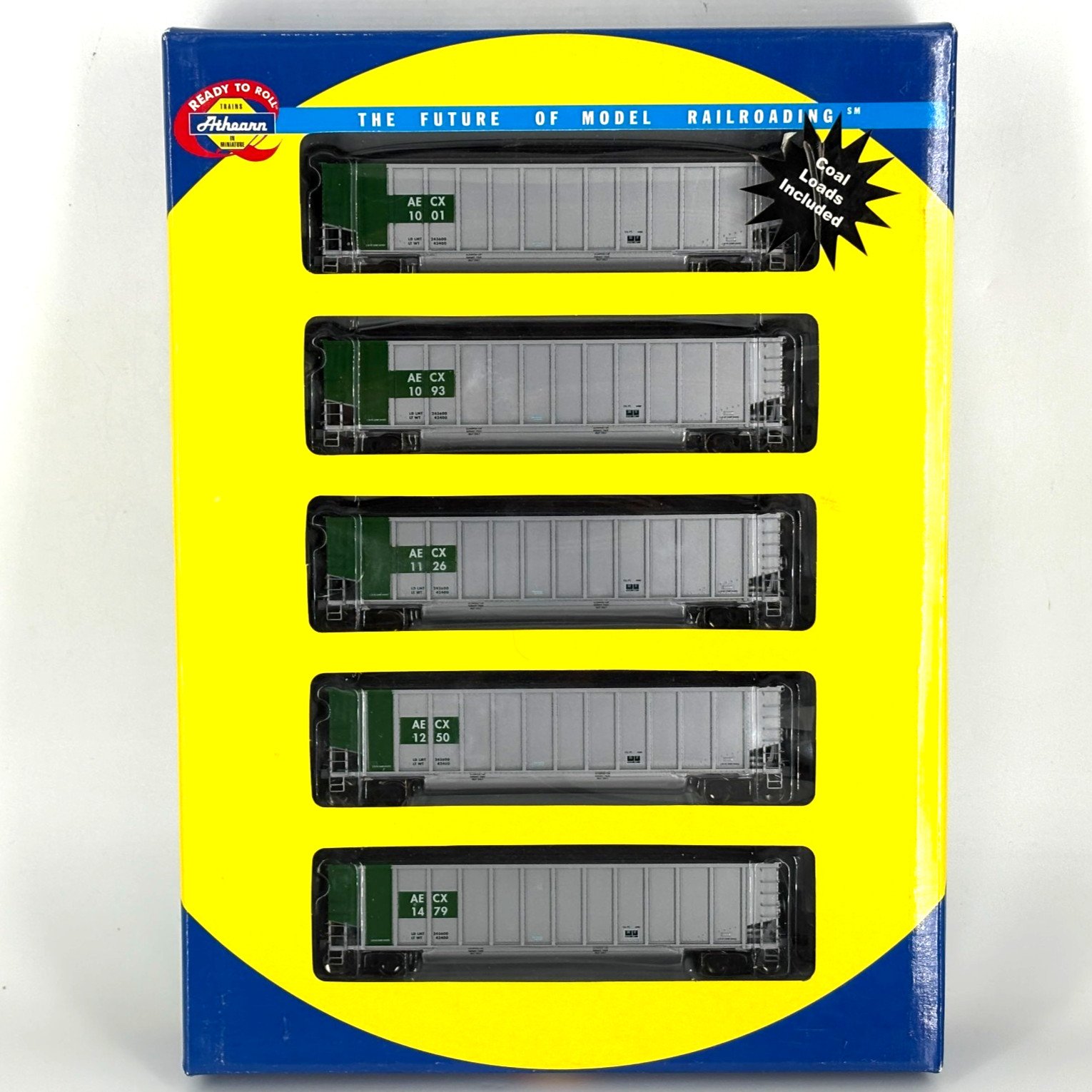 HO Athearn Associated Electric Coop AECX Bethgon Coalporter w/ Coal Load 5 Pack
