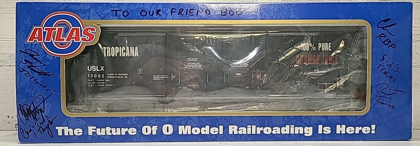 Atlas Evans 53 Double Plug Door Box Car Tropicana O Gauge 1/48 Scale Autographed