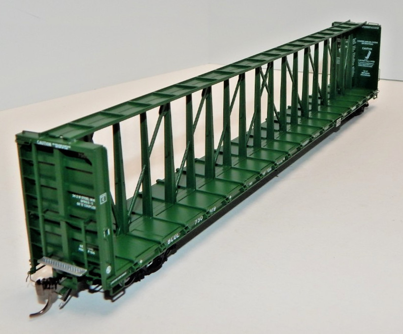 Rapido Trains HO #174008-4 BC Rail NSC Centerbeam Flatcar 1992+ RTR #730319 NEW