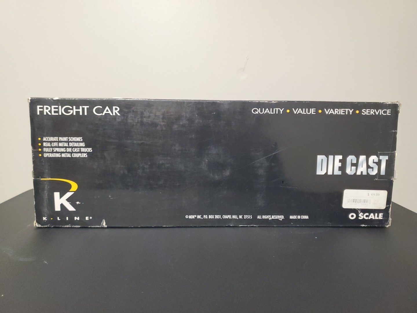 K-Line k693-8012 NASA die-cast flat car with rocket booster