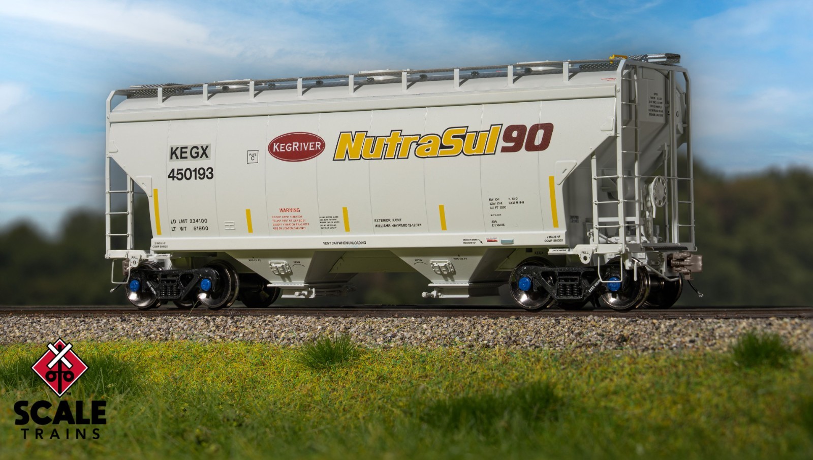 SCALETRAINS HO RIVET COUNTER Gunderson 3250 Hopper – Keg River KEGX ex AOKX