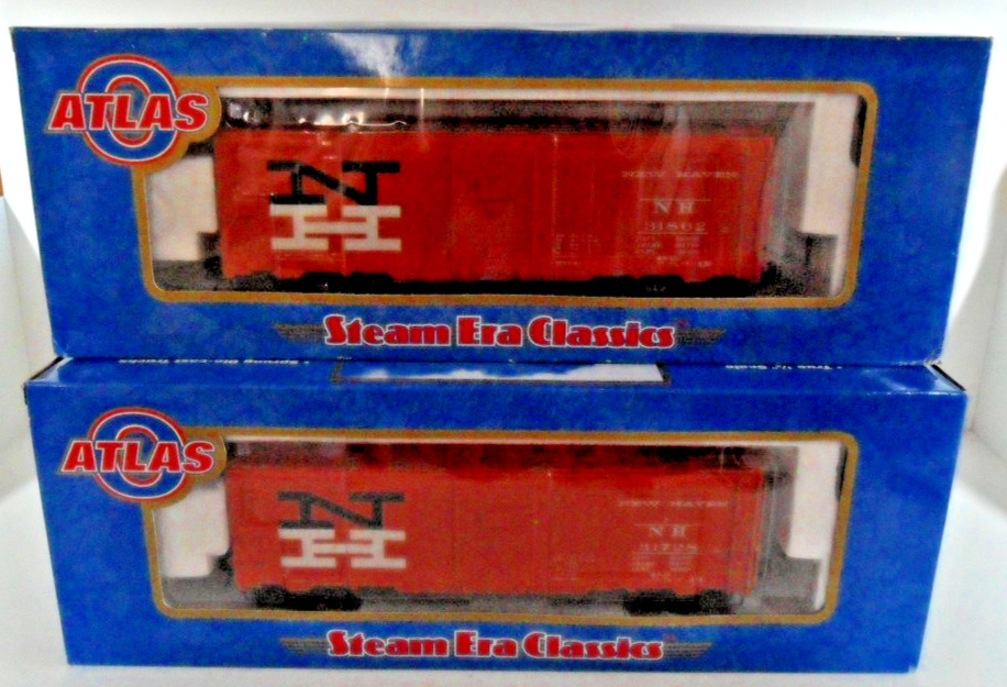 Atlas “O” New Haven 40′ 1937 AAR Box Car Two Piece Lot (3 Rail NIB)
