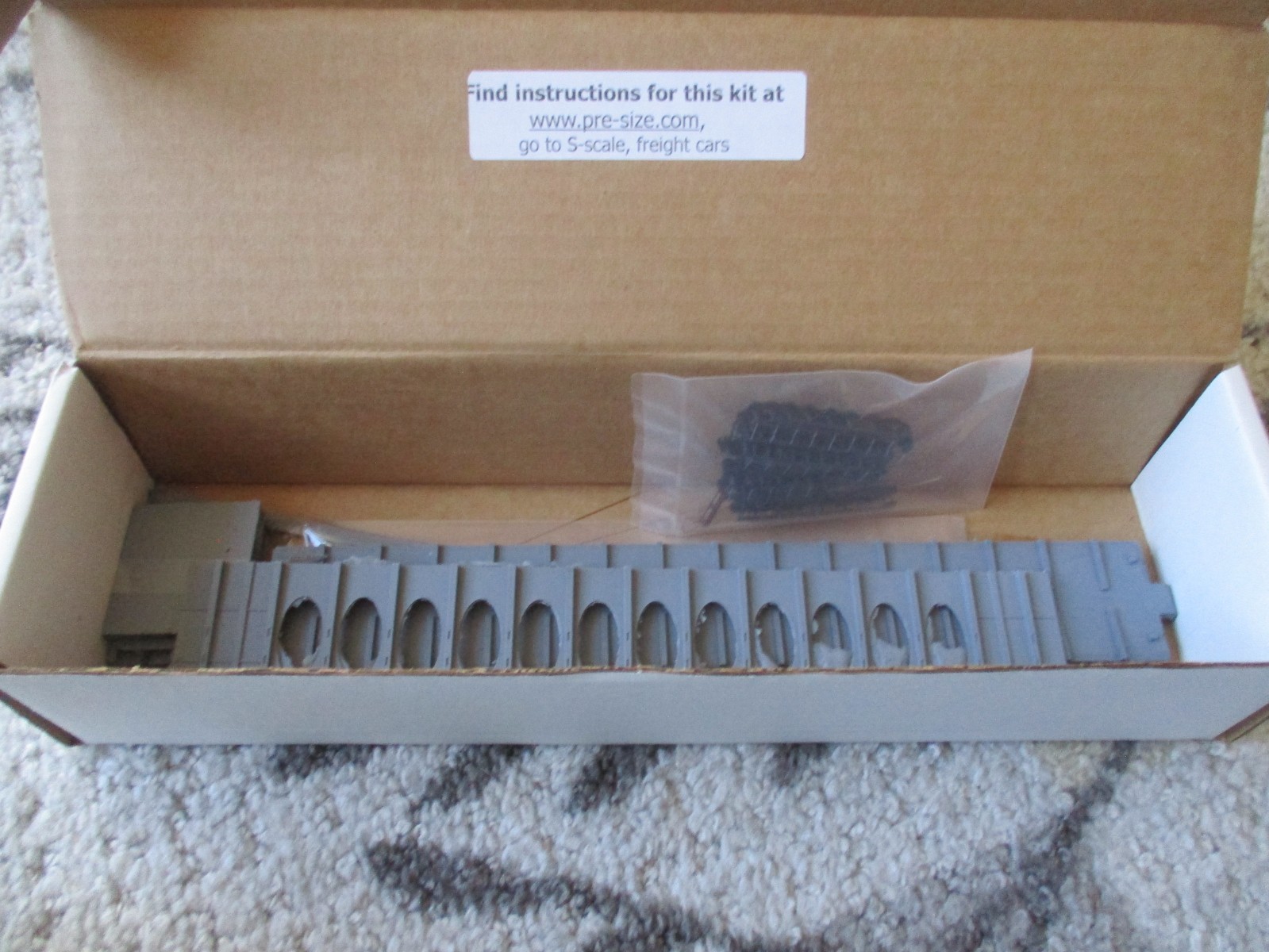 Pre-Size Models 594 Centerbeam Flat Car Kit (5/31/26 # 2 Garber Coll) No Trucks