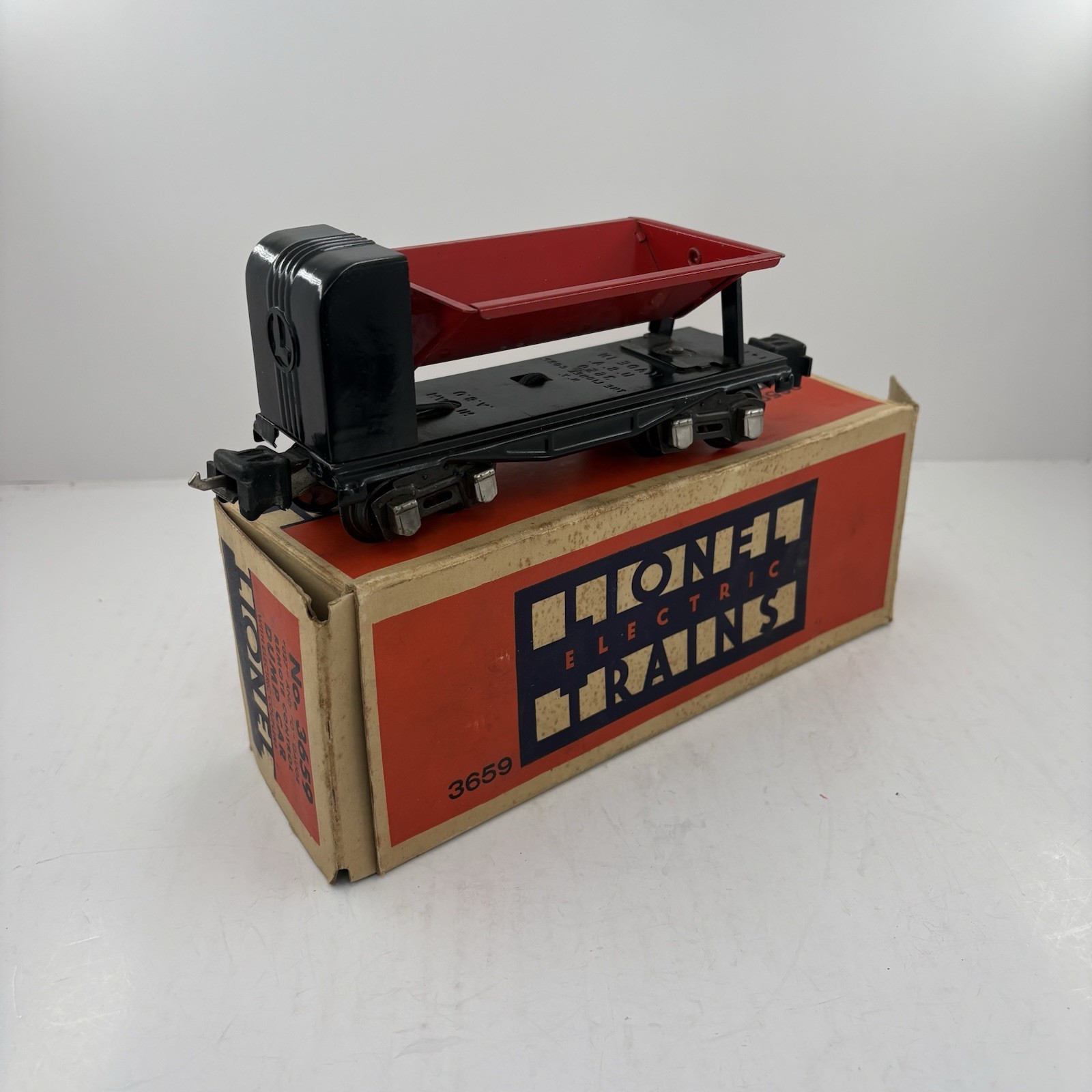 Vintage Lionel Prewar 3659 Tin Plate Dump Car O & O27 Gauge Remote Control