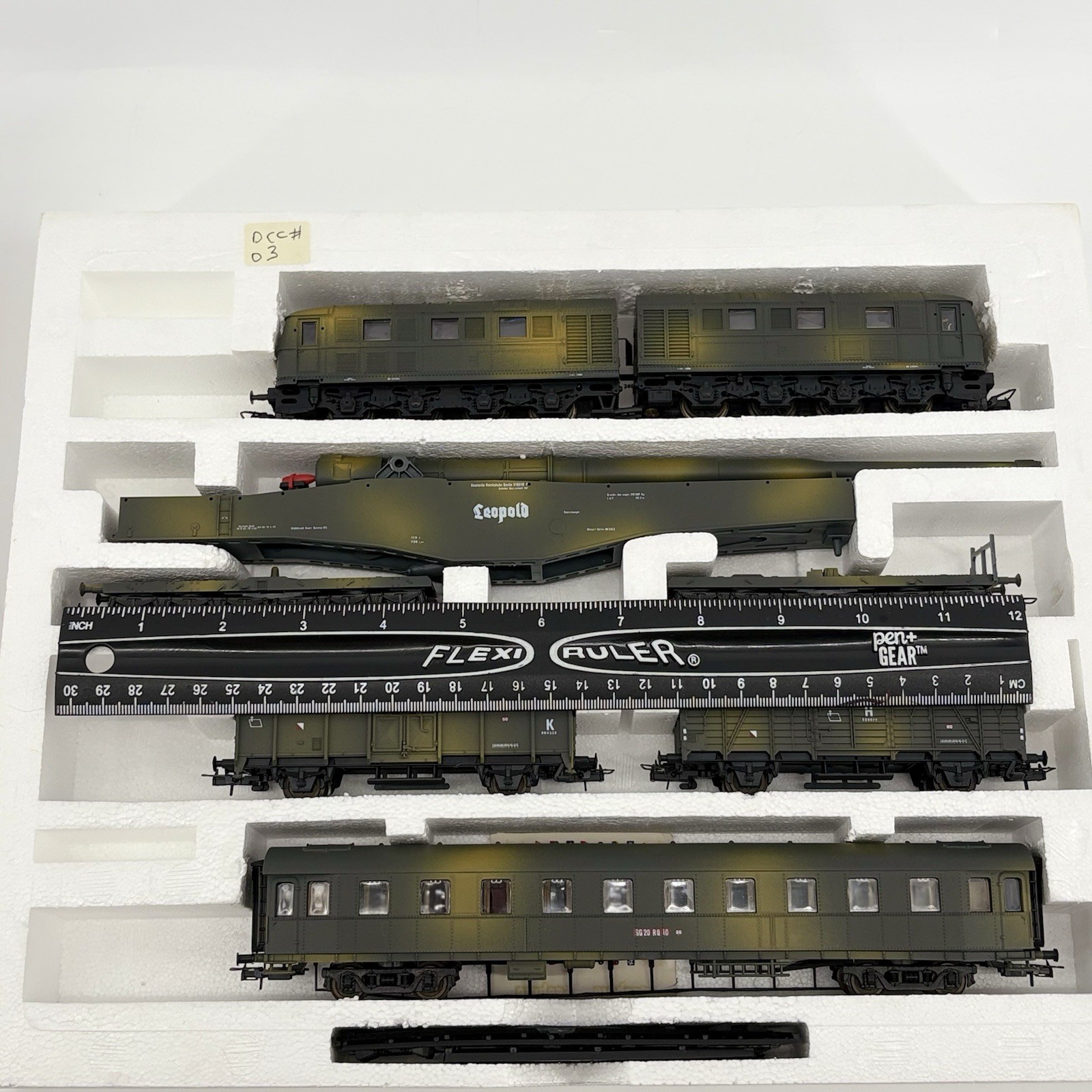 LIMA 149705L HO H0 GERMAN 280mm LEOPOLD RAILWAY GUN SET with DRG V 188 002 A B