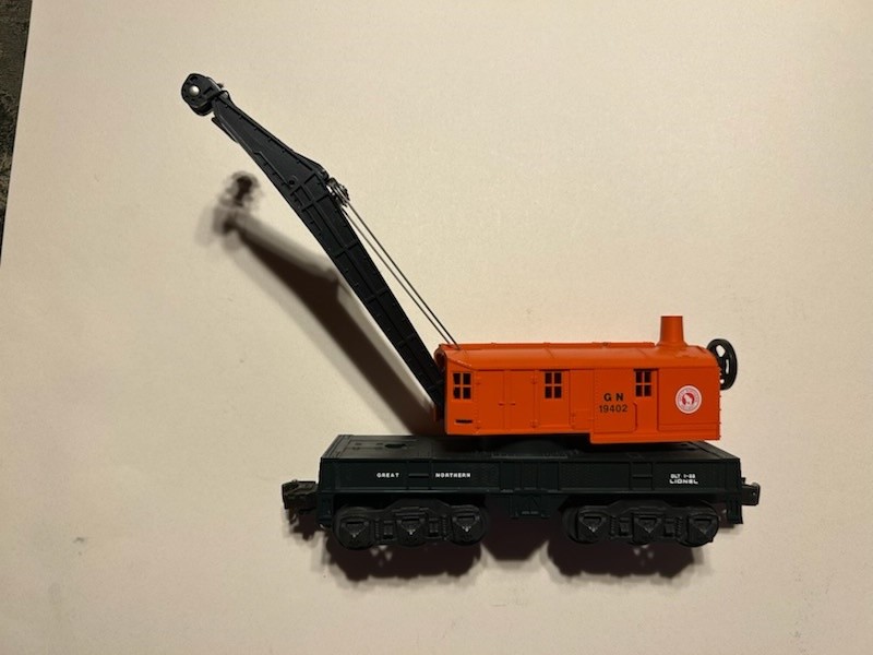 Lionel 6-19402 O Gauge Crane Car Great Northern GN 19402 Operating Boom Train 88