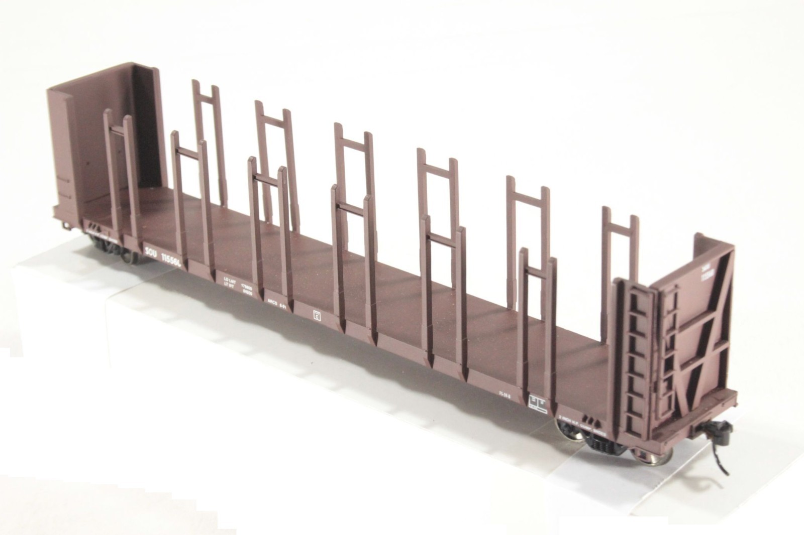 HO Walthers Southern Railway 60ft Pulpwood Rack #115560 Mtl Whls Kd Minus 2 Step