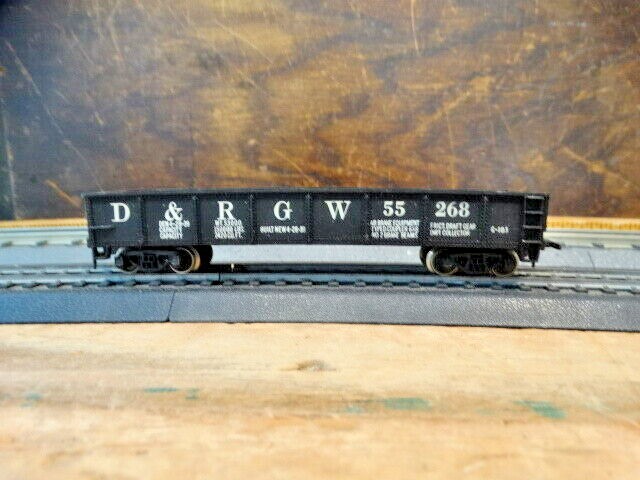 AHM HO Scale 41′ D&RGW 55268 Hobby Model Railroad Train Gondola