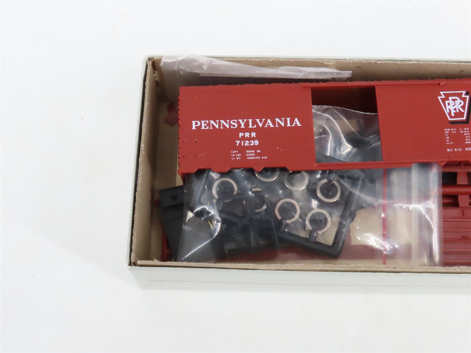 LOT of 6 HO Scale C&BT Shops Kits PRR Pennsylvania 40′ AAR X-43C Box Cars