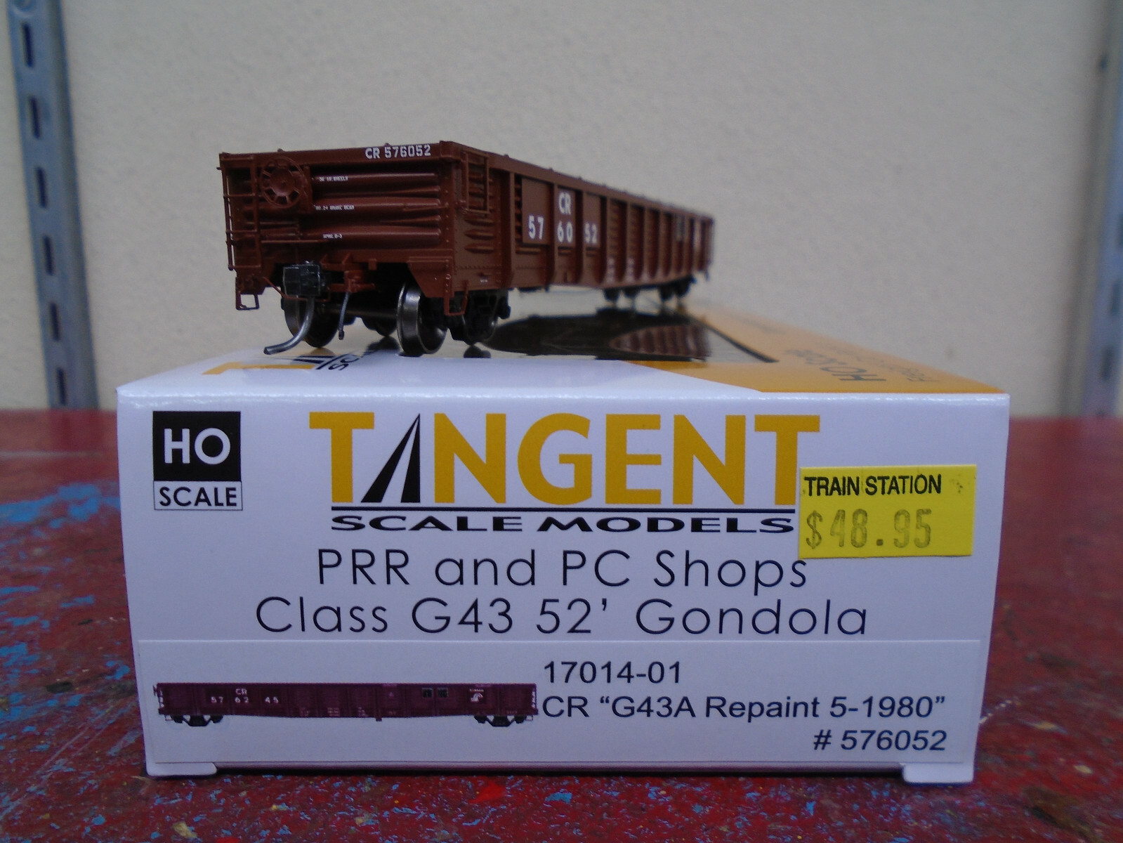 Tangent Conrail Class G43A 52′ Gondola 17014 PRR PC Shops CR HO Scale