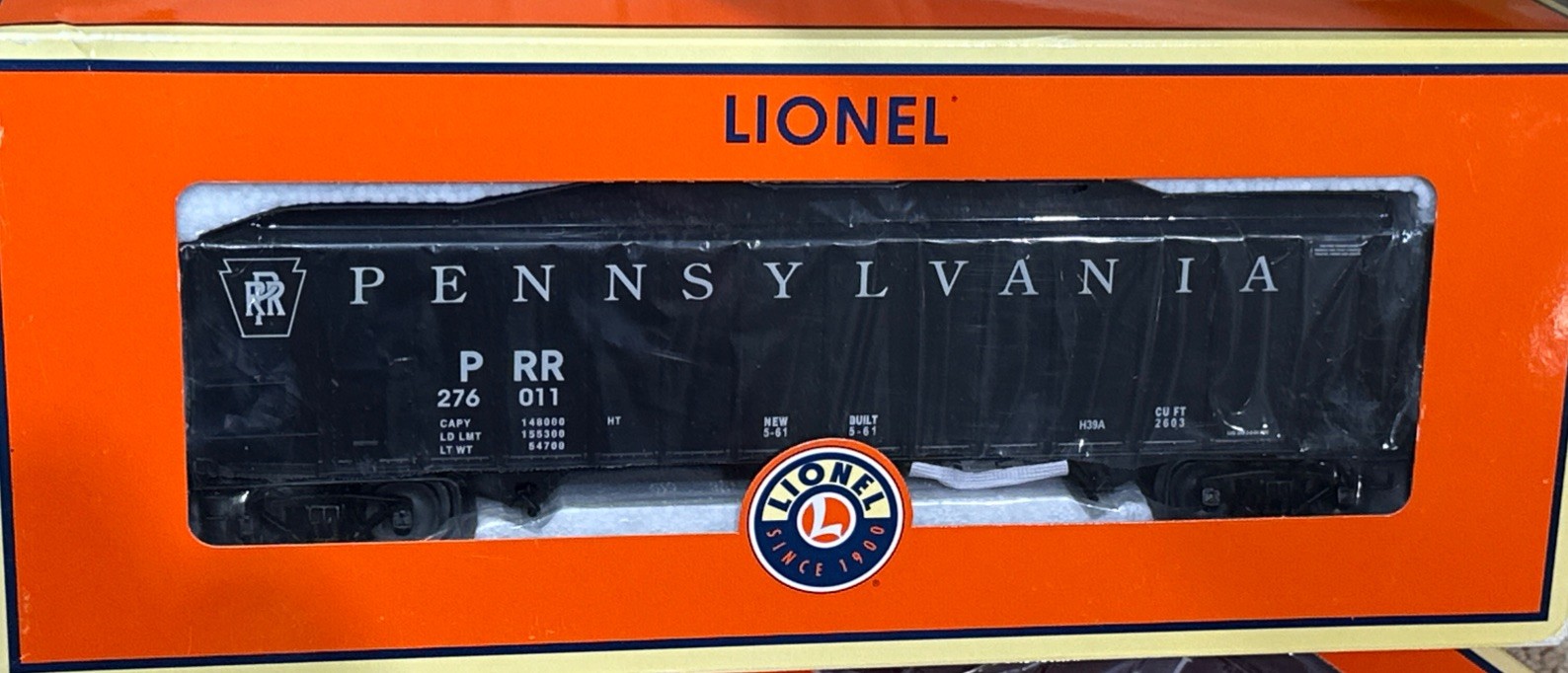 Lionel 6-29787 DIE-CAST PENNSYLVANIA 3-Bay Open Hopper w/Coal Load O-Scale PRR