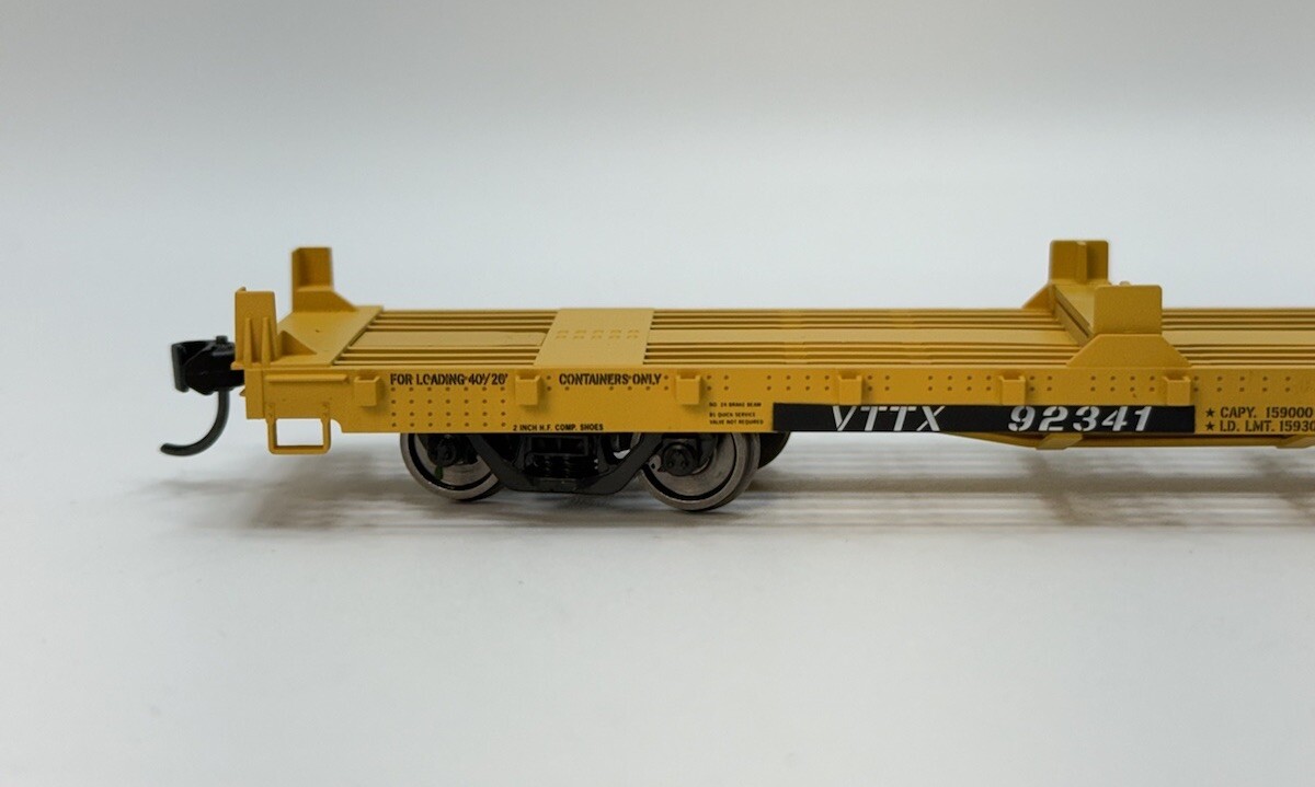 HO Walthers 910-5310 60′ Pullman Standard Flatcar Trailer-Train TTX VTTX 92341