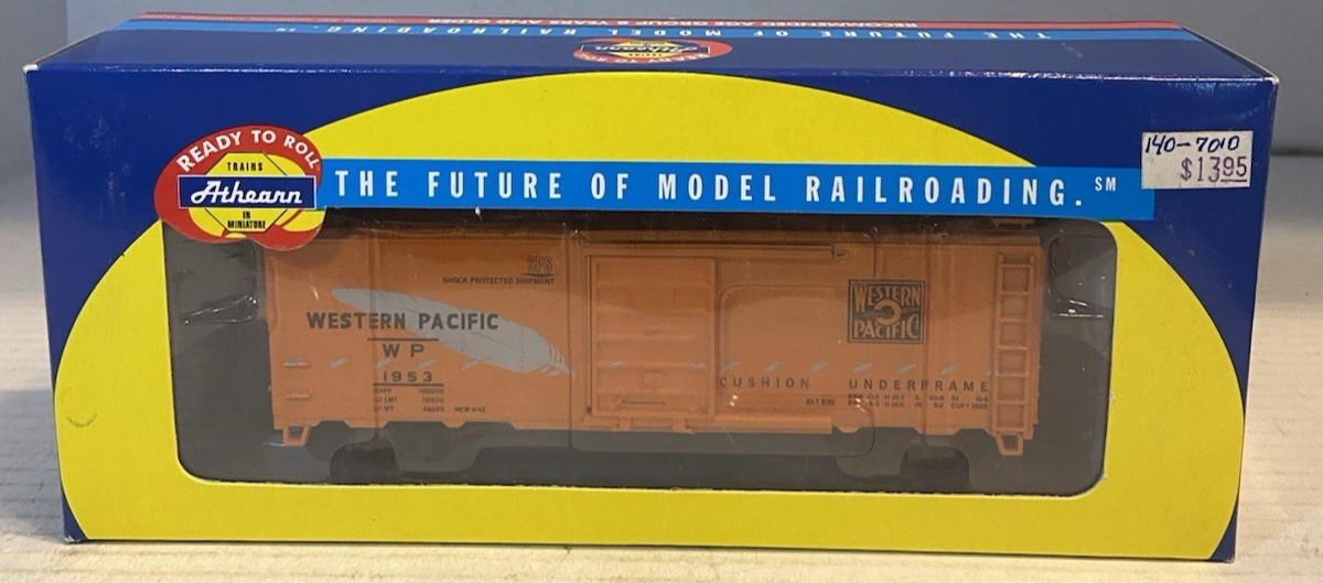 Athearn Ho Scale 7010 Western Pacific 40′ Door Boxcar #1953 N.O.S.