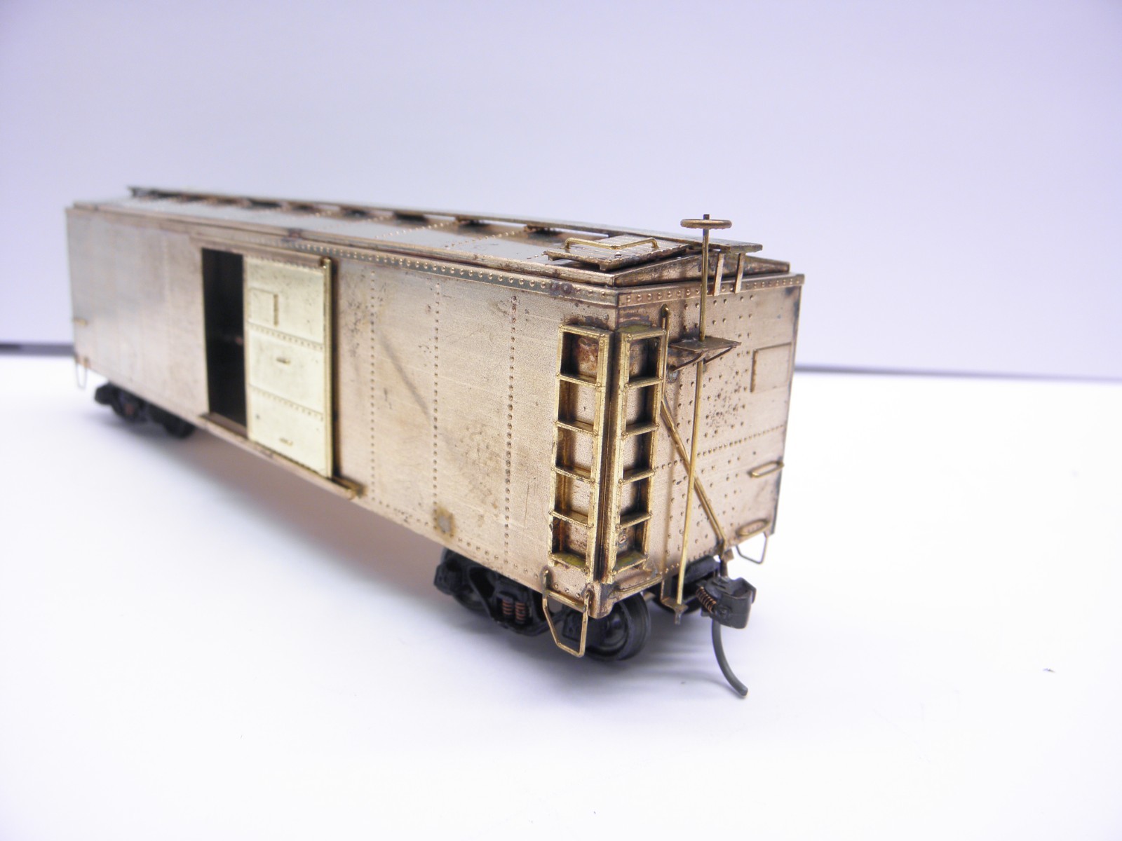 LAMBERT ASSOCIATES PRR BOXCAR UNPAINTED – HO SCALE- BRASS – JAPAN – NOS