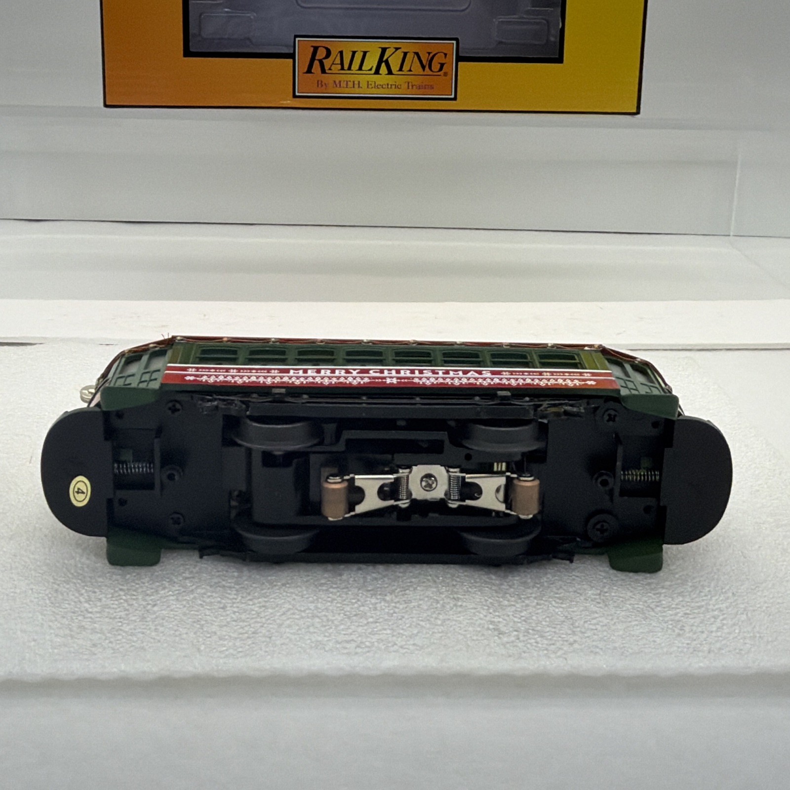 MTH RailKing 30-5227 Christmas Bump-n-Go Trolley Multi-Colored LED Lights New O