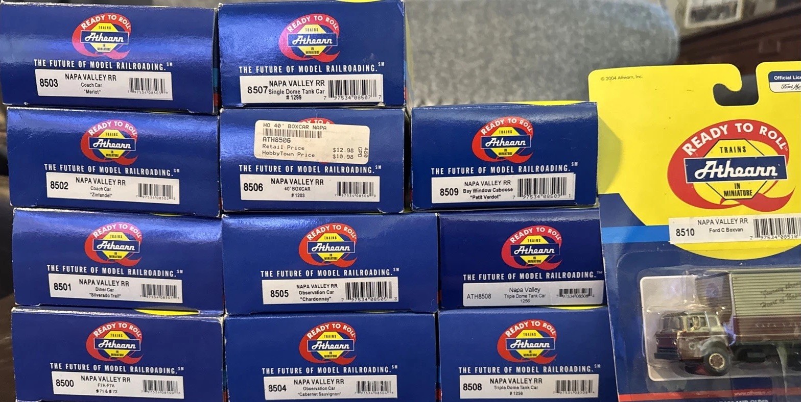 Athearn HO Napa Valley Wine Train 11 Pc Set F7A Cars 8500-8510 Extra 8508