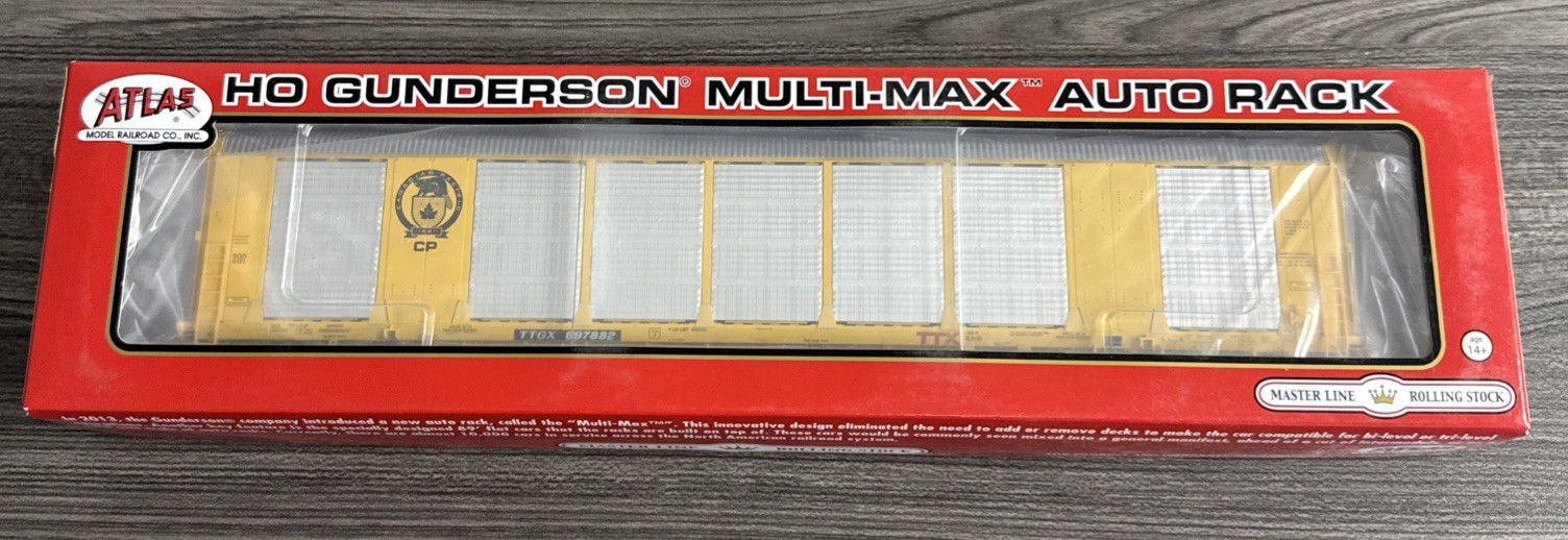 ATLAS Master Line HO RTR #20006430 Gunderson Multi-Max Auto Rack CP #697882 CC