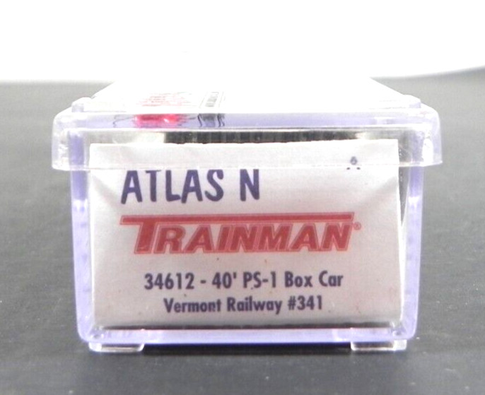 N Scale Atlas 34612 VTR Vermont Railway 40′ Single Door Box Car #341