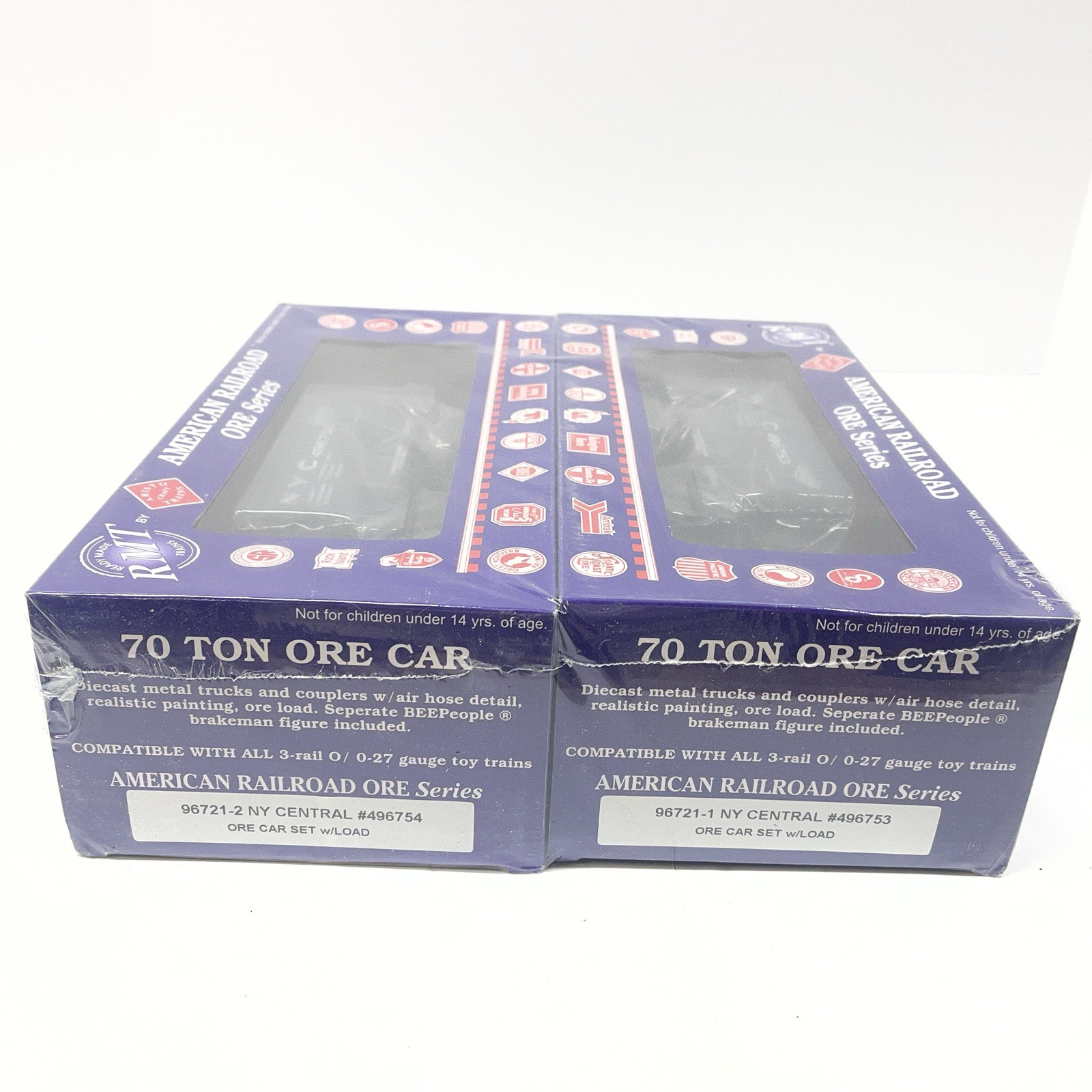 **READ** RMT/READY MADE TRAINS 70 TON ORE CAR w/LOAD NEW YORK CENTRAL 2/PK 96721