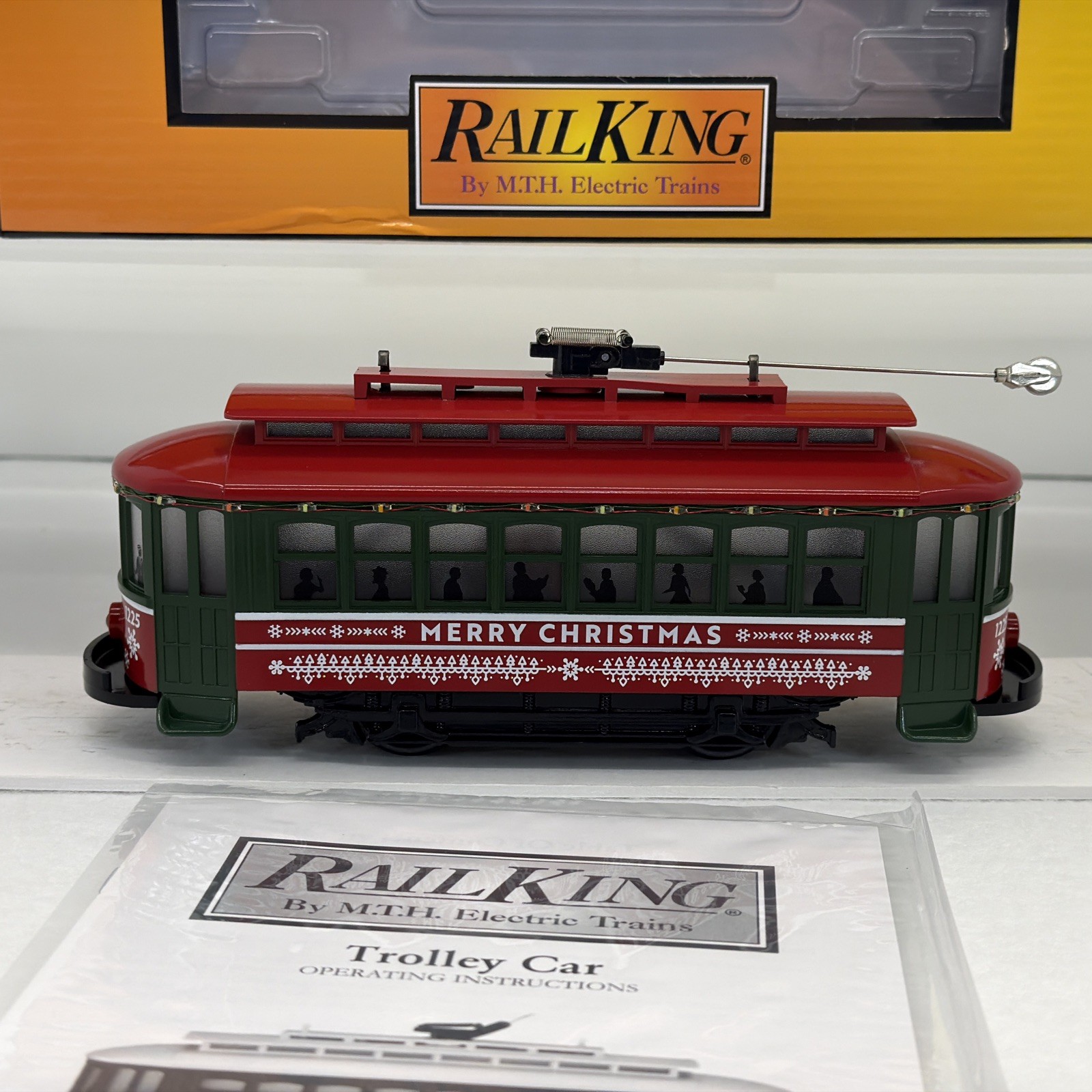 MTH RailKing 30-5227 Christmas Bump-n-Go Trolley Multi-Colored LED Lights New O
