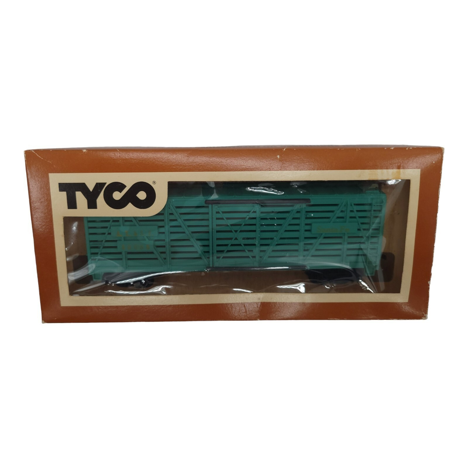 Tyco HO Scale Santa Fe 40′ Stock Car No. 312E Model Train