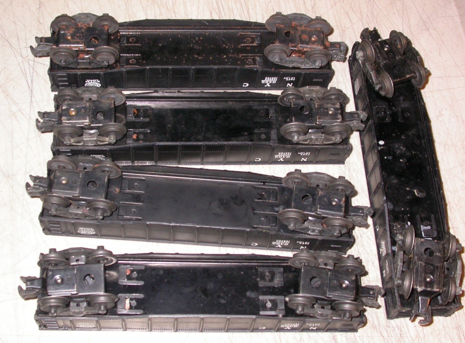 5X Postwar Lionel O 027 New York Central Gondola NYC 6462 Lot of 5 No Boxes