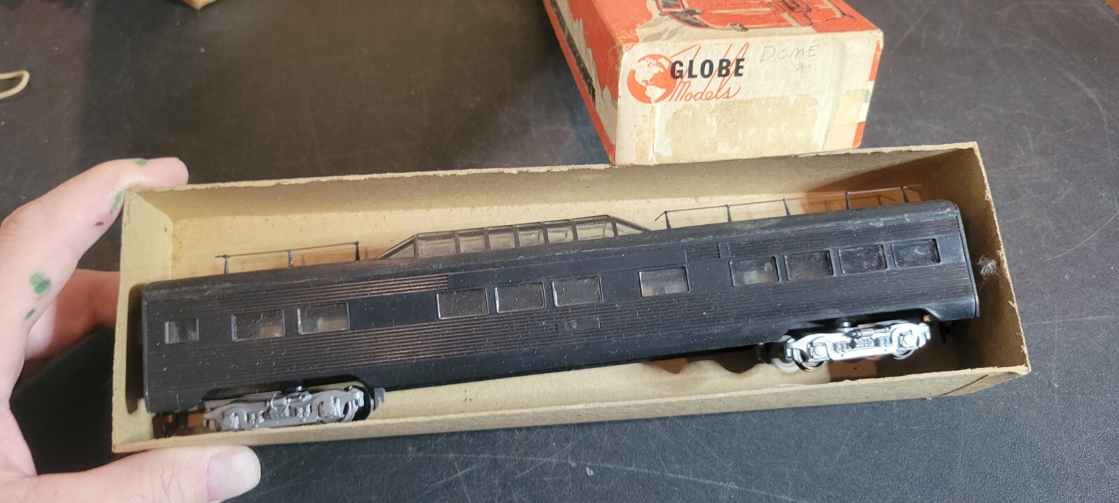 EX BOXED HO Scale Train Car GLOBE MODELS DOME UNDECORATED