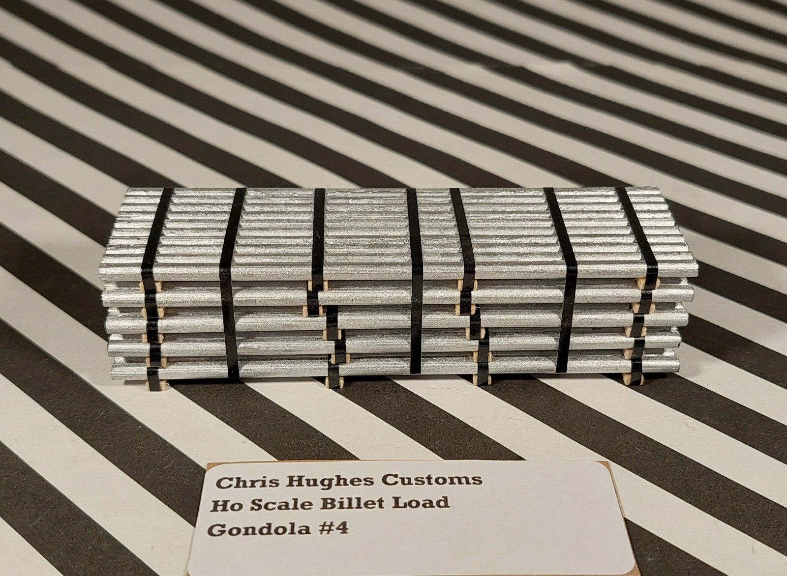 HO Scale Gondola- Aluminum Billet Load #4