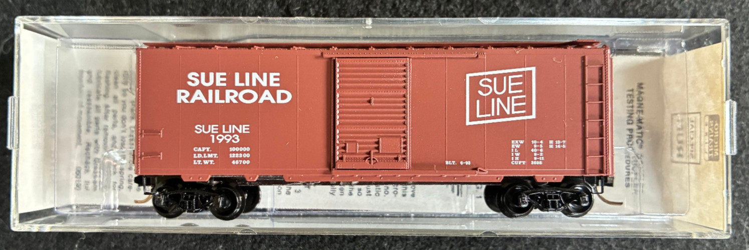 MICRO-TRAINS NSC 93-09 SPECIAL RUN BOXCAR ,40 FOOT, PS-1 SUE LINE #1993