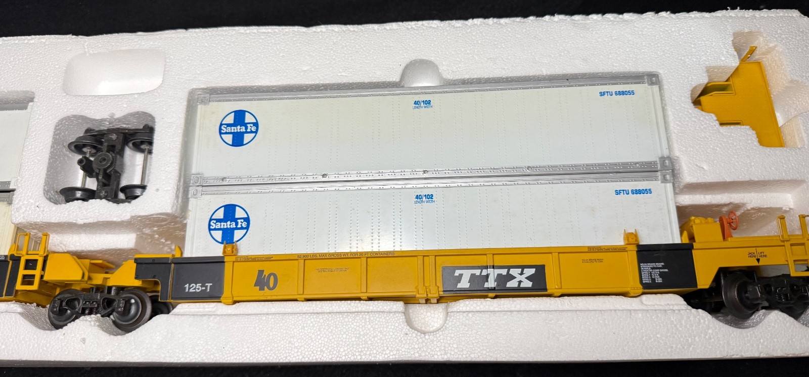 O Gauge K7794 DTTX Worldwide Intermodal DTTX 2 Pack w/Containers SANTA FE