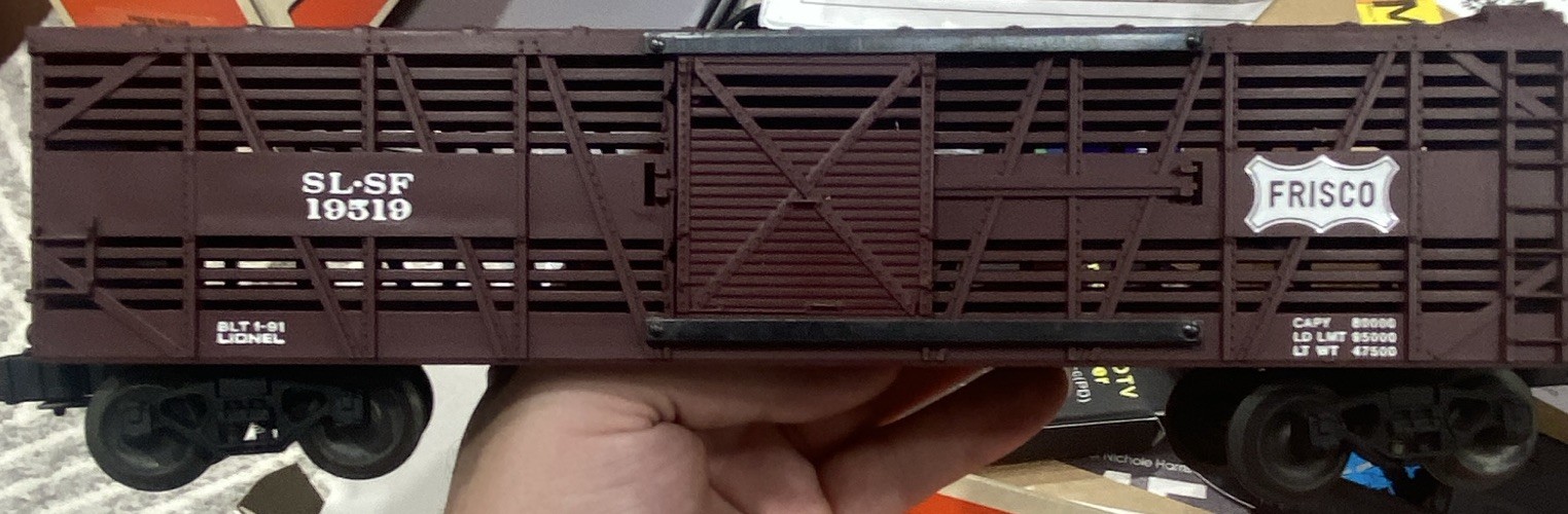 Lionel Frisco O Gauge Stock Car 6-19519 Brown 3-Rail Analog Ready to Go