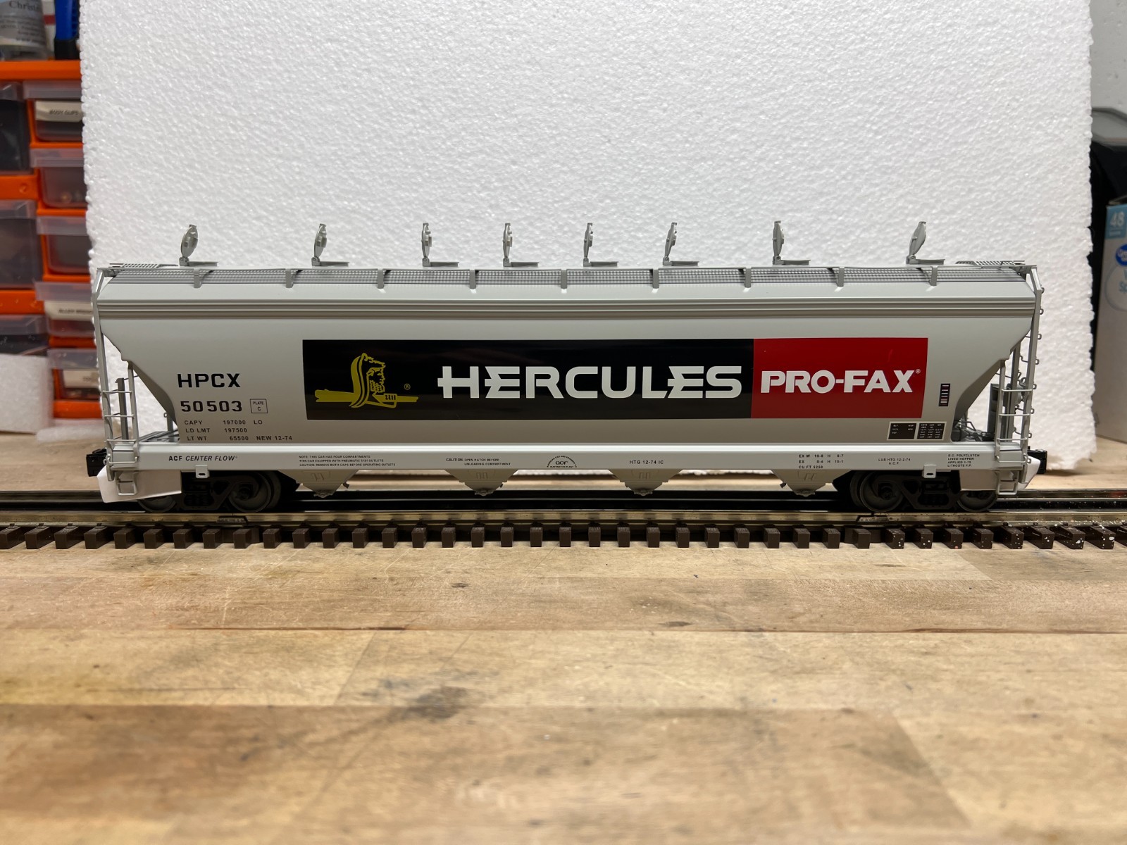LIONEL 6-17198 HERCULES 4-BAY AFC HOPPER ALUMINIUM BODY #50503 L/N #1