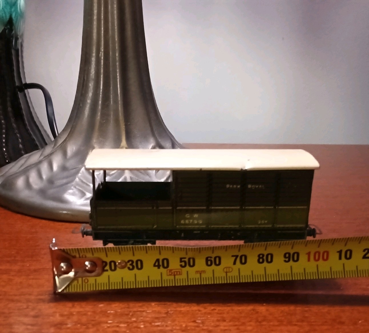 Rare Pre War Hornby Dublo 2/3 Rail Park Royal Goods/Brake Wagon.