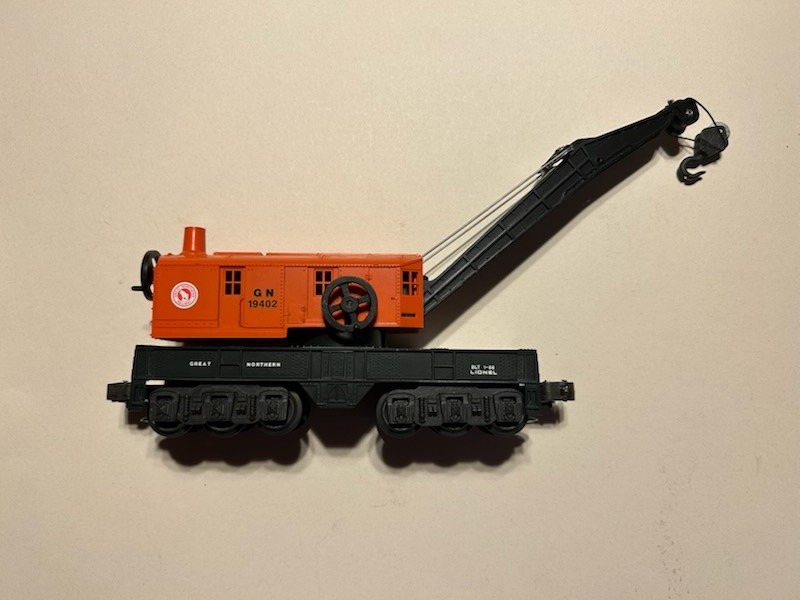 Lionel 6-19402 O Gauge Crane Car Great Northern GN 19402 Operating Boom Train 88
