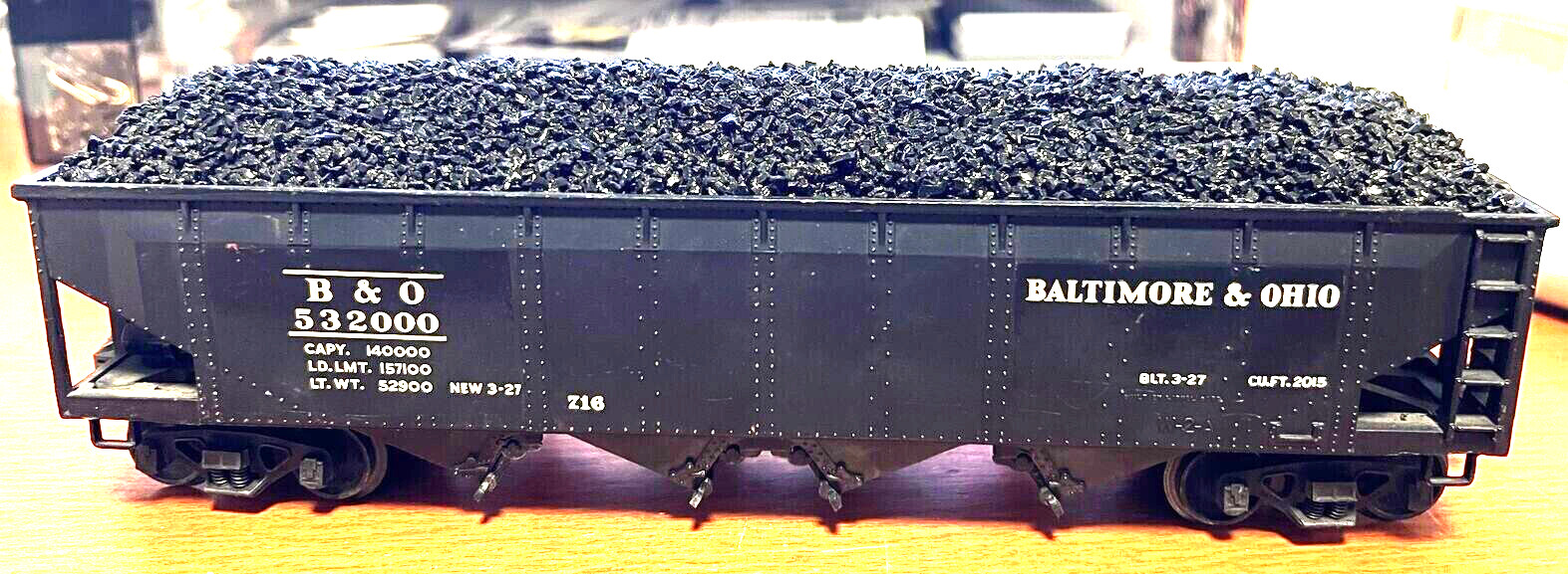 COAL LOAD for LIONEL 716; LIONEL 2956; WILLIAMS 710; pre-war scale 4 bay Hopper