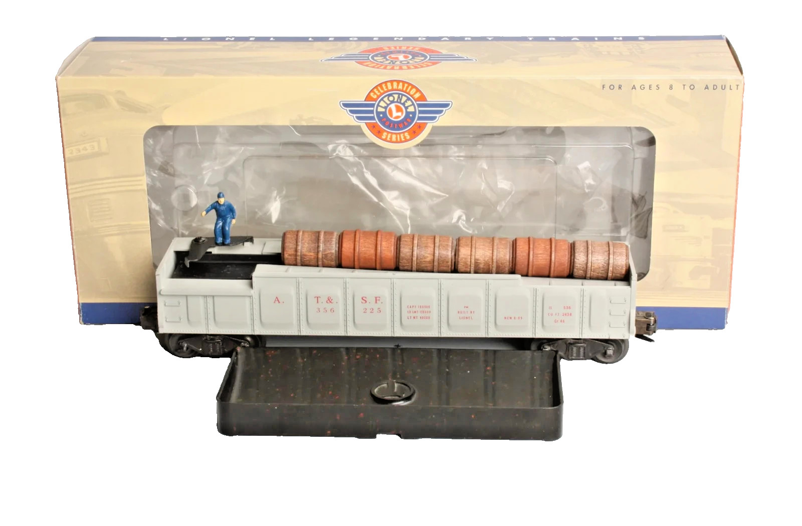 Lionel 6-19877 O AT&SF PWC Operating Barrel Ramp Car New In OriginalBox