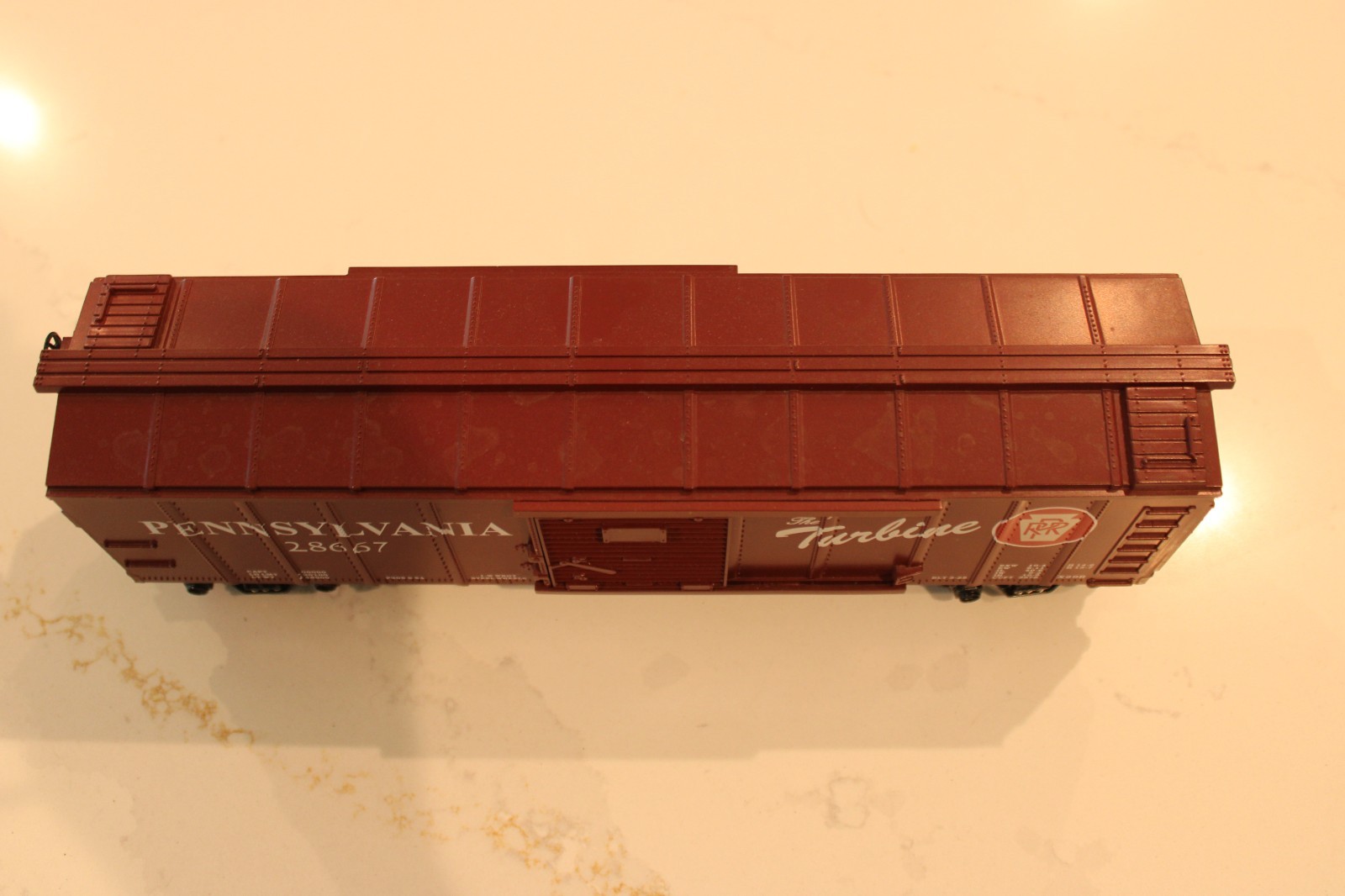 MTH Pennsylvania Railroad PRR 40ft Boxcar 76642 O Gauge Tuscan Red Sliding Doors