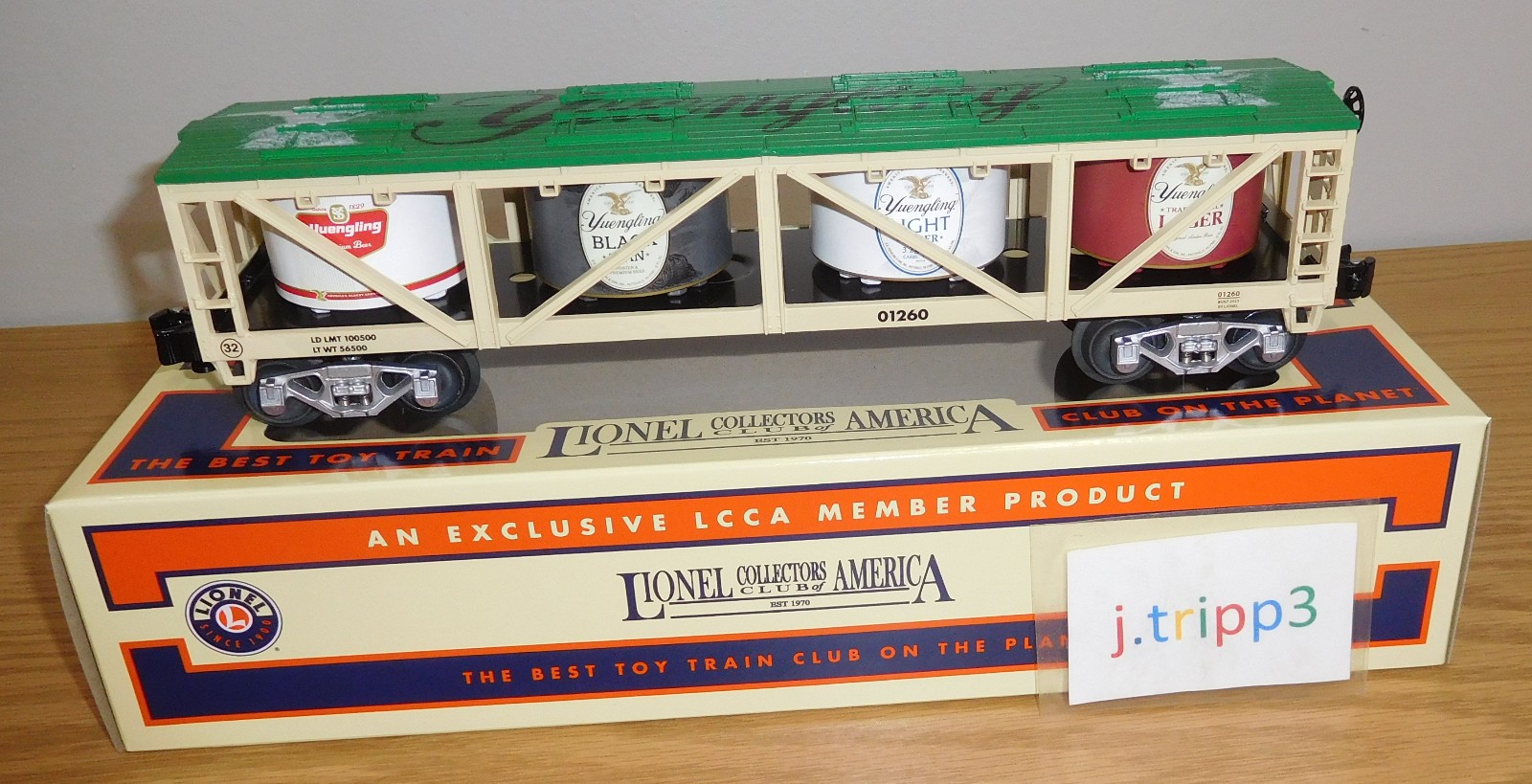 Lionel LCCA 2501260 Yuengling Beer Vat Car O Gauge Train Scranton Convention New