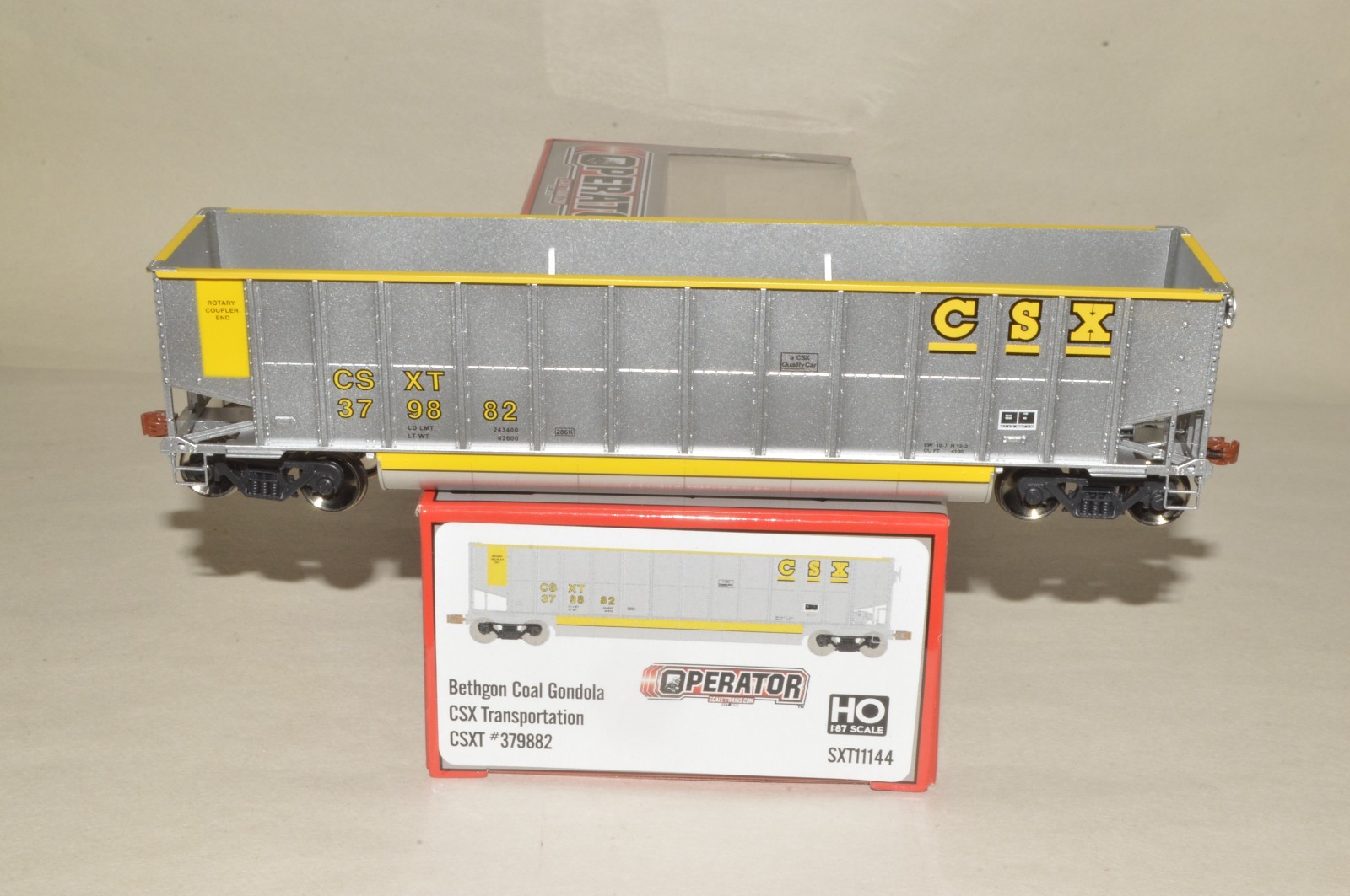 HO scaletrains CSX Transportation RR Bethgon coal hopper gondola car train SILV