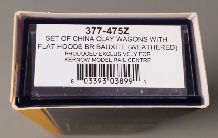 Graham Farish 377-475Z N Weathered BR China Clay wagons w/ Flat Hoods (Set of 3)