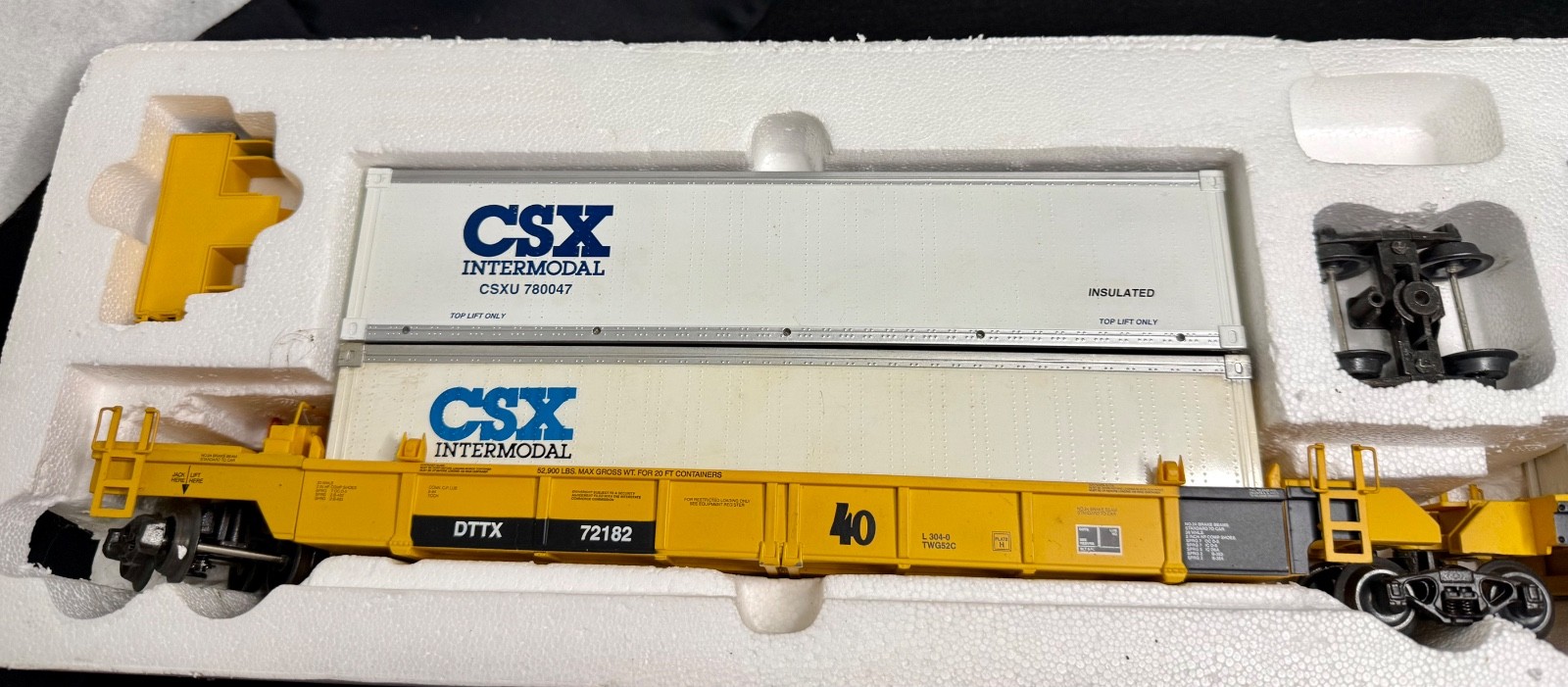 O Gauge K7794 DTTX Worldwide Intermodal DTTX 2 Pack w/Containers SANTA FE